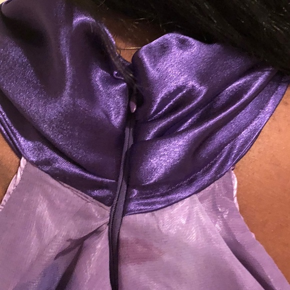 Purple chiffon Mini Dress - Picture 4 of 5